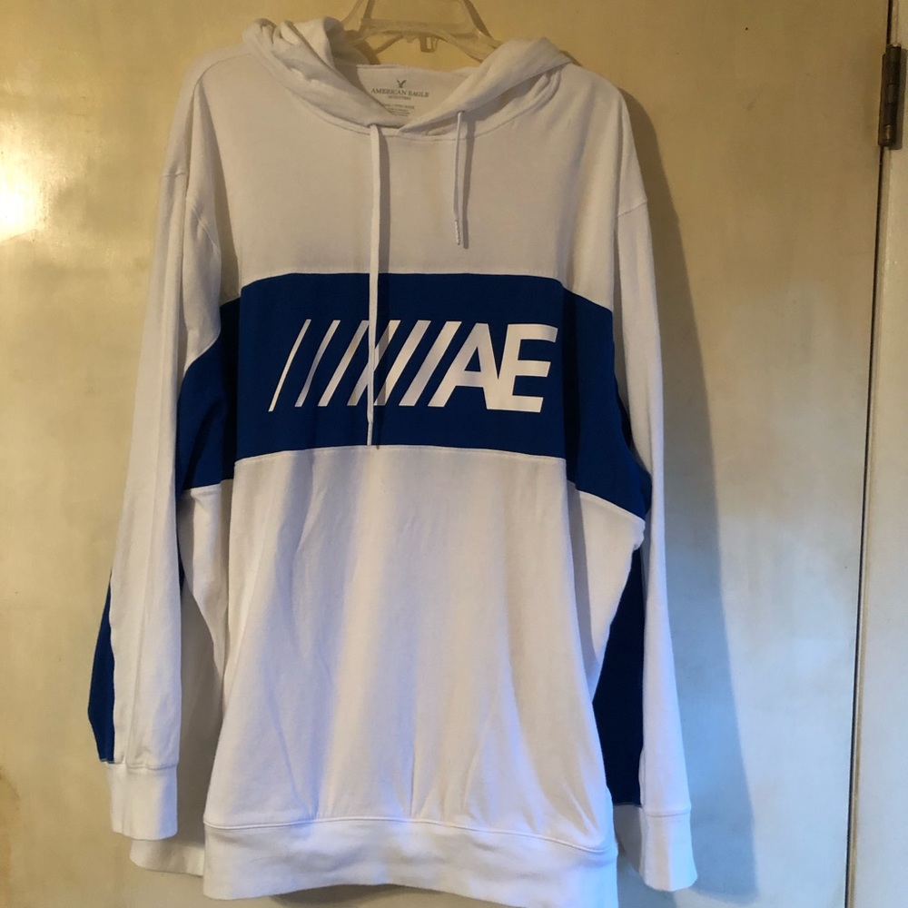 XXXL White/ Blue American Eagle hooded sweatshirt